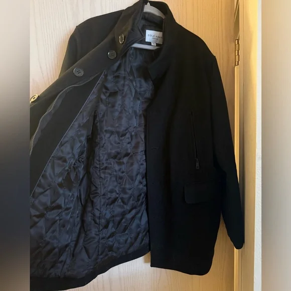Men’s Large Cole Haan Signature Wool Blend Overcoat